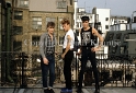 Photocall mit den Stray Cats auf dem Dach des Londoner Arista Records Gebäudes (2)